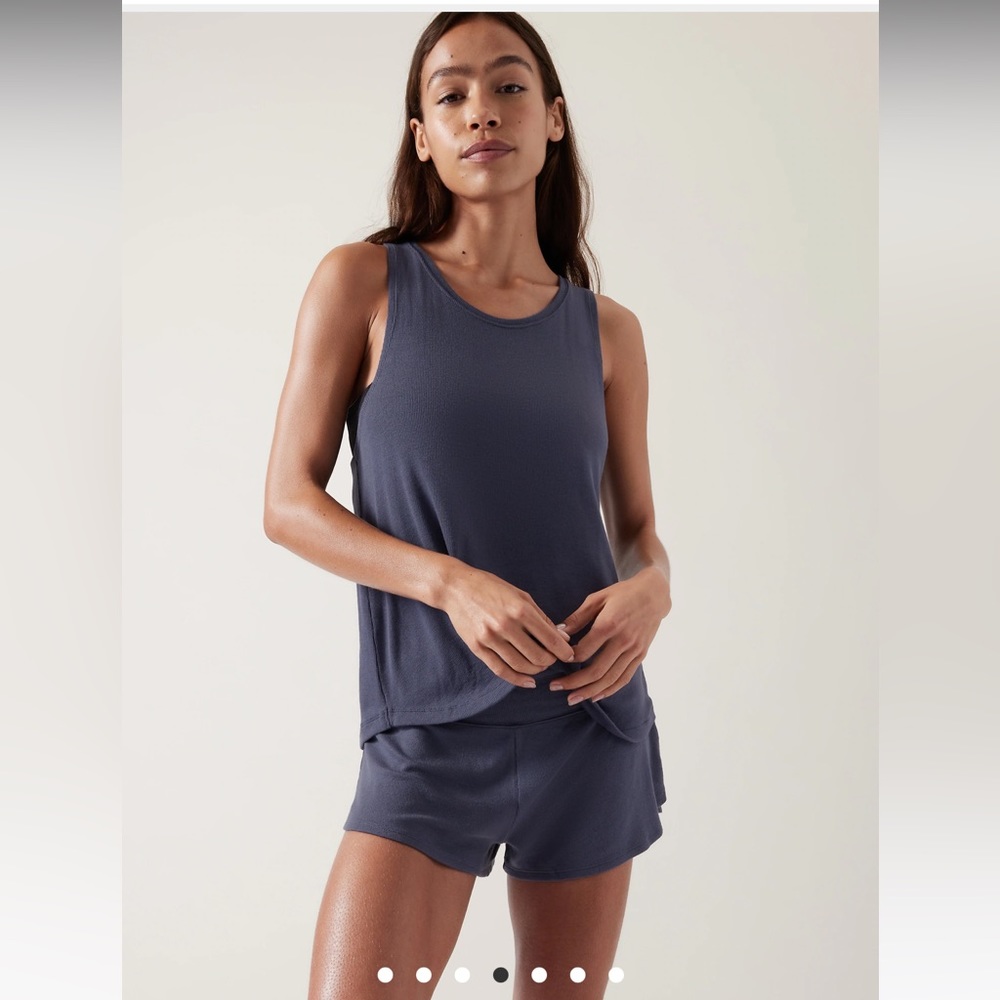 Athleta Well Rested Sleep Tank and Short Medieval Violet XS